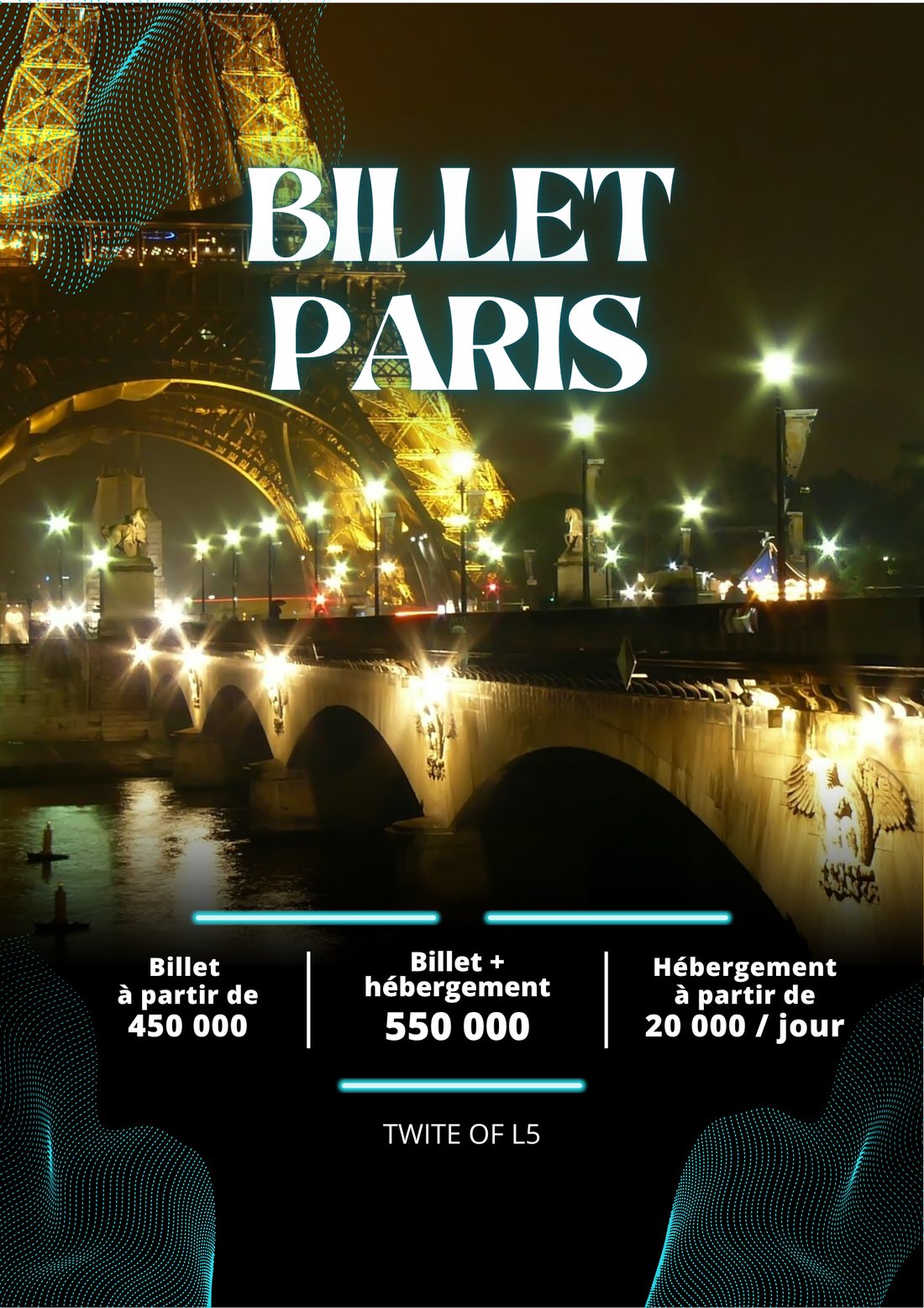 Affiche Billet Paris